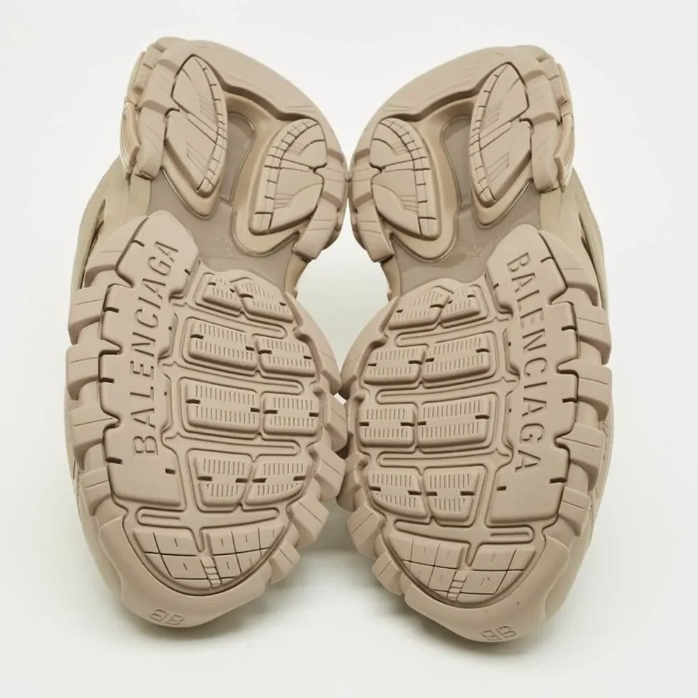 Balenciaga Track Size 43 Dark Beige Faux Leather Mule Sneakers - Picture 6 of 7